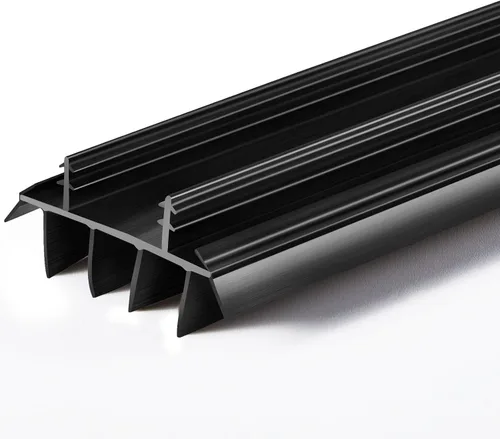 Miniatura 18 de Pushglossy 2 piezas de repuesto para parte inferior de puerta con aletas de vinilo de 36 pulgadas de largo y 1 3/4 pulgadas de ancho, burlete Negro