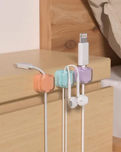 Miniatura 3 de Clips Magnéticos para Cables, Gestión de Soporte de Cable Ajustable, Organizador Mantenedor de Alambre Adhesivo para Hogar Oficina Escritorio