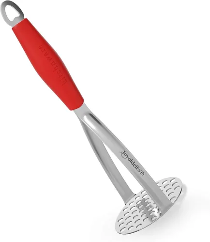 Miniatura 11 de Joyoldelf Triturador de papas de acero inoxidable resistente, herramienta de cocina integrada profesional y triturador de alimentos con mango