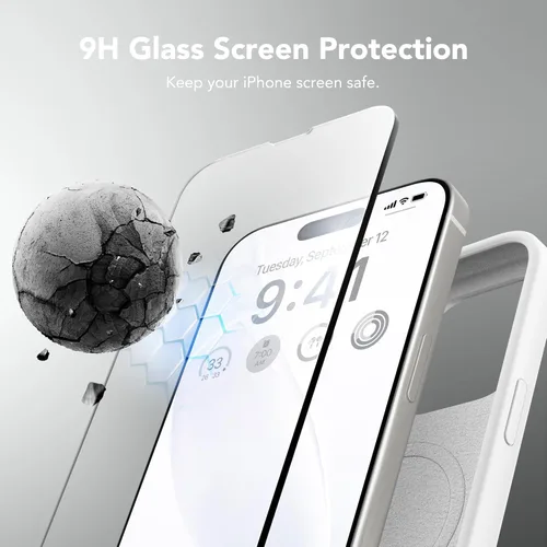 Miniatura 4 de GONEZ Funda de silicona para iPhone 14 Pro Max, compatible con MagSafe, con protector de pantalla + protector de lente de cámara, silicona líquida a