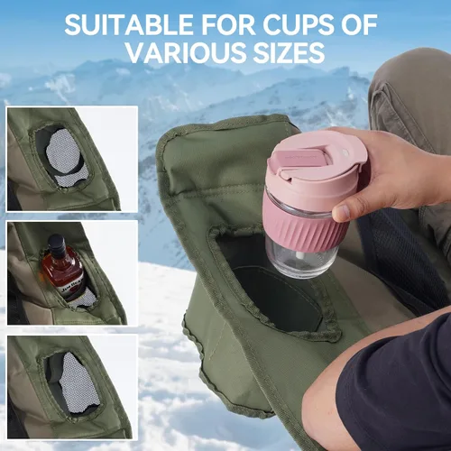 Miniatura 6 de Huskfirm Sillas de Camping Dobles Acolchadas Loveseat para 2 Personas - Sofá de Camping de Servicio Pesado de Tamaño Grande para Adultos Exterior