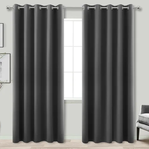 Miniatura 18 de Cortinas opacas de 72 pulgadas extra anchas para dormitorio, puerta corrediza de vidrio y patio, 2 paneles con ojales para oscurecer ventana grande