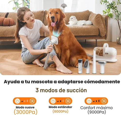 Miniatura 5 de Neakasa P1 Pro Kit de Aseo para Mascotas y Aspiradora con Succión del 99% del Pelo de Mascotas, Cortadoras Profesionales con 5 Herramientas de Aseo