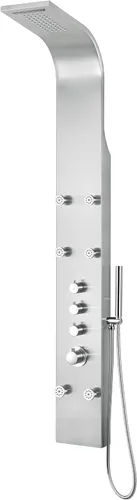 ANZZI Sistema de Panel de Cabezal de Regadera | Fontan | Acero Cepillo 6 Chorros Turbo & Multifuncional | Jet de Alta Presión + Lluvia + Combo de