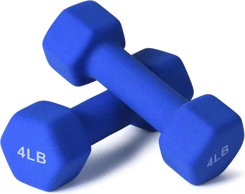 Miniatura 59 de Portzon Mancuernas de neopreno con agarre antideslizante para ejercicio de entrenamiento corporal total y tonificación muscular, compatible con 2