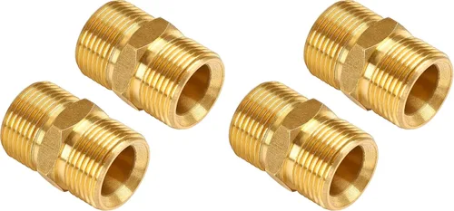 Miniatura 8 de YAMATIC Conector de manguera para lavadora a presión, acoplador macho doble M22-0.551 in de latón macizo, adaptador de extensión de manguera