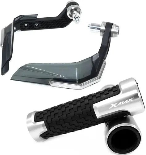 Para Y&AMAHA Xmax X-MAX 125 250 300 400 2017-2023 2022 - Agarres para guardamanos de motocicleta (color plateado 2)