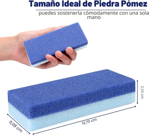 Miniatura 2 de Paquete de 6 piedras de pumita para pies EWAGOA para remover callos, herramientas de pedicura EWAGOA para pies, exfoliador y limpiador de pies