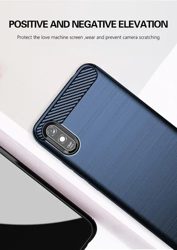 Miniatura 5 de Asuwish Funda de teléfono para Xiaomi Redmi 9A Redme 9i con protector de pantalla de vidrio templado y accesorios de celda suave y delgada de Azul