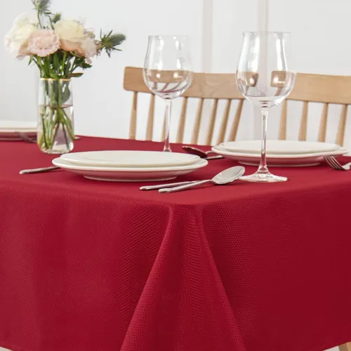 Miniatura 20 de maxmill Mantel con textura resistente a las manchas, impermeable y resistente a las arrugas, lavable, mantel suave, cubierta de mesa de tela