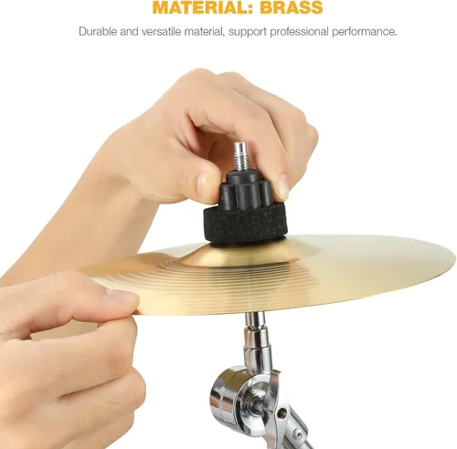 Milisten Platillos de tambor de latón de 7.67 pulgadas para principiantes y jugadores con acabado tradicional, instrumento de percusión de latón