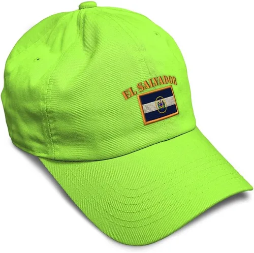 Miniatura 42 de Speedy Pros Sombrero de béisbol suave bordado papá sombrero El Salvador bandera bordado hombres y señoras gorra de béisbol algodón