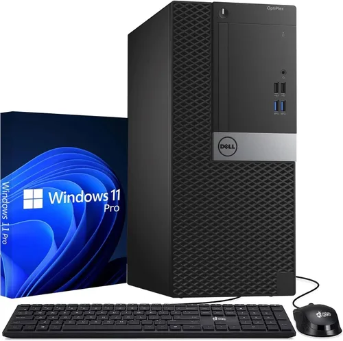 Dell Torre PC de sobremesa – Procesador Intel Core i5-6500 de 6ª generación – 8 GB DDR4 RAM – 256 GB SSD – Teclado y mouse – Wi-Fi – Oficina, Hogar,