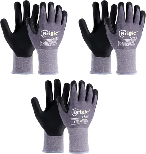 Guantes de trabajo protectores con revestimiento de nitrilo de micro espuma, guantes de nailon de alta densidad, delgados y ligeros, agarre fuerte,