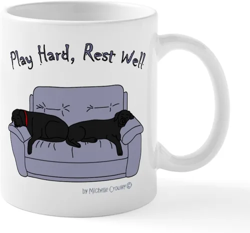 Miniatura 8 de CafePress Black Lab Mug Taza de café de cerámica de 11 oz (11.0 fl oz)