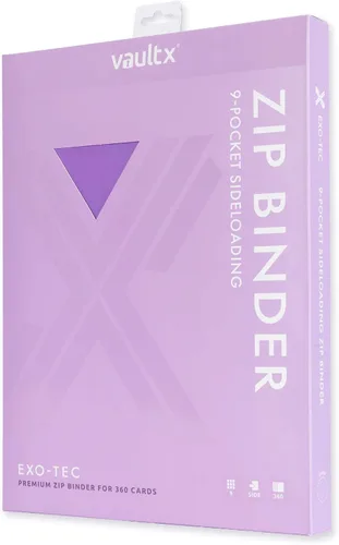Miniatura 2 de Vault X Carpeta de 9 bolsillos con cremallera para tarjetas, 360 tarjetas, material de álbum Exo-Tec premium, 20 páginas de carga lateral, carpeta