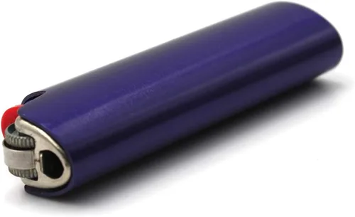 Miniatura 8 de Fundas de metal para encendedores, funda para BIC tamaño completo, encendedor J6, color básico mate, regalo de bricolaje (morado)