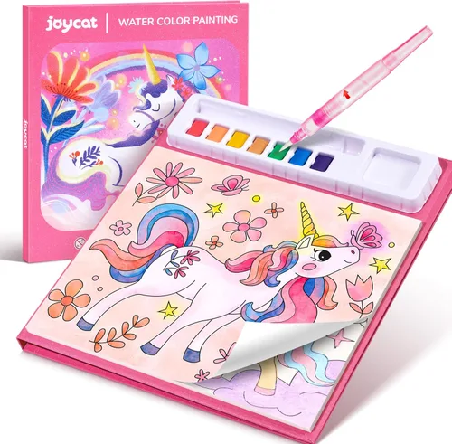 JoyCat Libros de colorear con pintura y agua para niños pequeños, juegos de pintura acuarela para niños de 3-5 4-8 años, juguete de dibujo y