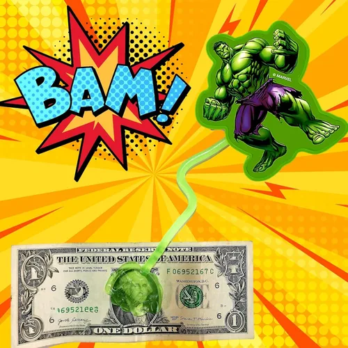 Miniatura 3 de JA-RU Marvel Spiderman & Hulk Manos Pegajosas Elásticas Juguetes Snap (1 Paquete Hulk) Manos Elásticas de Superhéroes. Suministros de Juguetes a