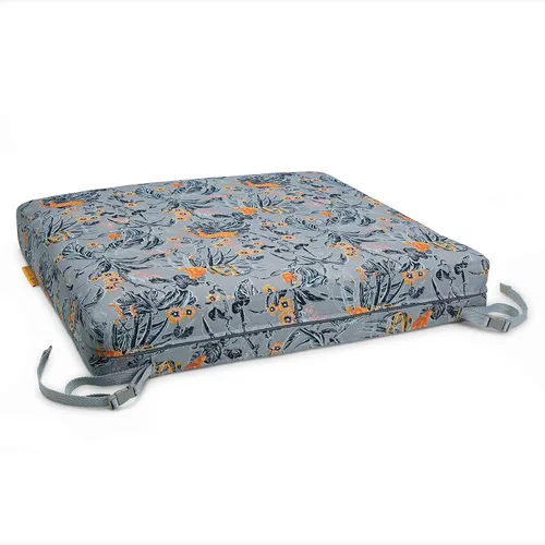 Miniatura 7 de Classic Accessories Vera Bradley - Cojín de asiento de patio resistente al agua, 19 x 19 x 3 pulgadas, color gris y dorado, cojines de asiento