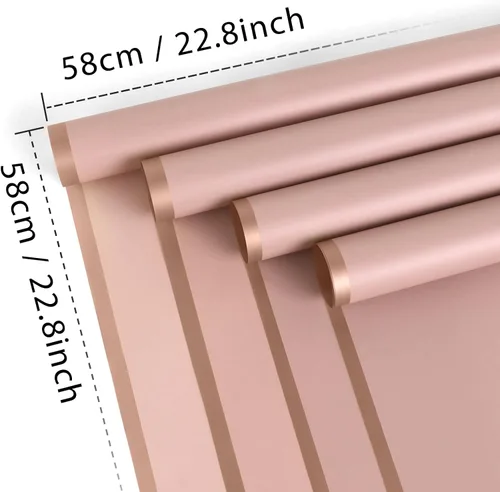 Miniatura 2 de NESCCI Papel de regalo de flores de 20 hojas, papel de regalo de ramo floral impermeable, suministros de floristería, papel de embalaje para boda