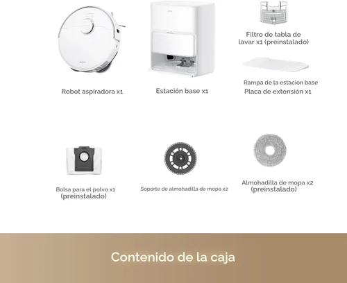 Miniatura 8 de Mova Aspirador robot P50 Ultra con trapeador flexible, potencia de succión de 19,000 Pa con cepillo antienredos, limpieza de esquinas y bordes