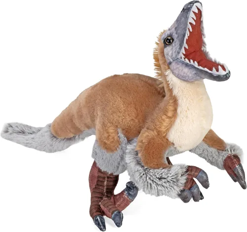 Wild Republic Artist Collection, dinosaurio Velociraptor, regalo para niños, 15 pulgadas (38 cm), juguete de peluche relleno de material hecho de