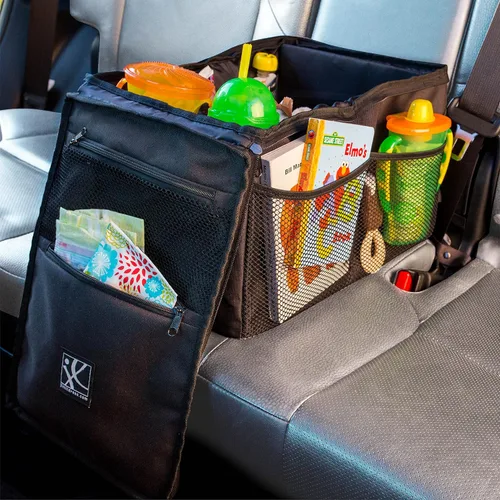 Miniatura 4 de J.L. Childress Backseat Butler Organizador de asiento de automóvil para niños, accesorios esenciales para viajes y viajes por carretera