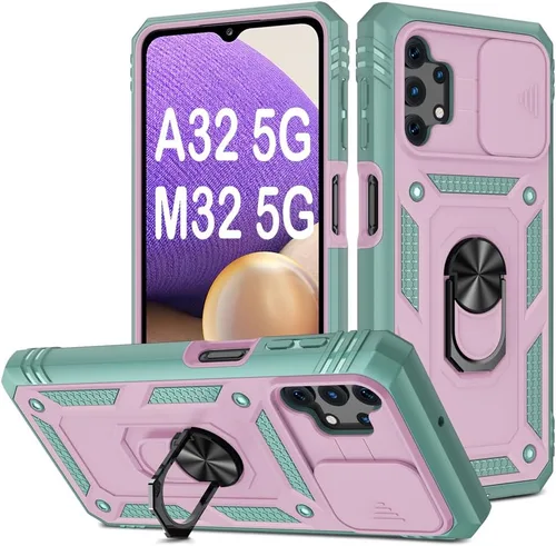 Miniatura 38 de PASNEW Funda para Samsung Galaxy A54, Soporte Metálico y Cubierta Deslizante para Cámara, Militar Multicapa Resistente de Cuerpo Completo a Prueba