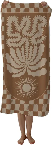 Miniatura 9 de Toalla de playa abstracta bohemia floral, toallas de playa vintage bohemias, regalos para mujeres, hombres y adultos, toallas de baño retro bohemias