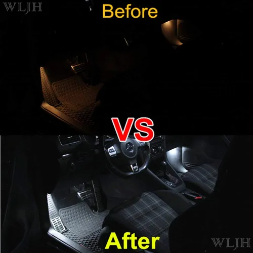 Miniatura 6 de WLJH Paquete de 10 bombillas de 6000 K de color blanco puro súper brillante 2835 con chip de iluminación sin errores Canbus para BMW Serie 3 - E46