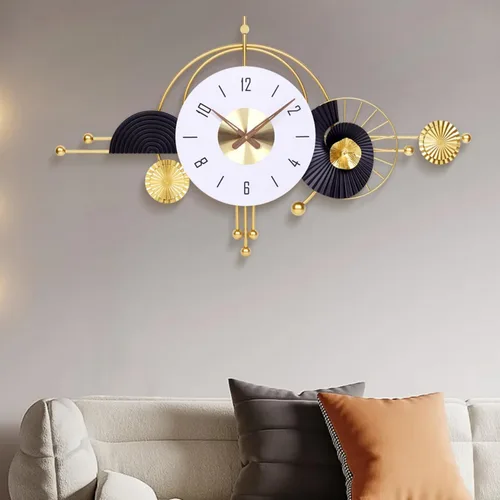Miniatura 20 de Reloj de pared redondo de 10 pulgadas, funciona con pilas, de cuarzo, sin tictac, decorativo, analógico, para apartamento, sala de estar