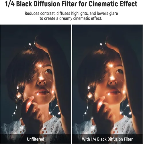 Miniatura 4 de NEEWER Filtro de Cine Cuadrado (Rectangular) con Efecto de Difusión Negra 1/4 de 4"x5.65" con Vidrio Óptico HD Compatible con Tilta Compatible