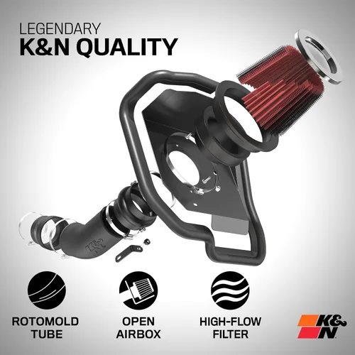 Miniatura 2 de K&N Sistema de admisión de aire frío: Filtro de aire de alto flujo, aumento del rendimiento y aceleración: Compatible con Chervolet 2012-2015