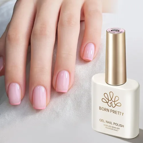 Miniatura 6 de Born Pretty Jelly Baby Pink - Esmalte de uñas de gel rosa claro, suave, transparente, neutro, translúcido, color natural, esmalte de gel UV