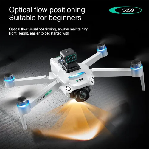 Miniatura 4 de Drone GPS con cámara EIS 8K UHD para adultos, 5G WiFi FPV RC Quadcopter con motores sin escobillas, posicionamiento de flujo óptico, evitación