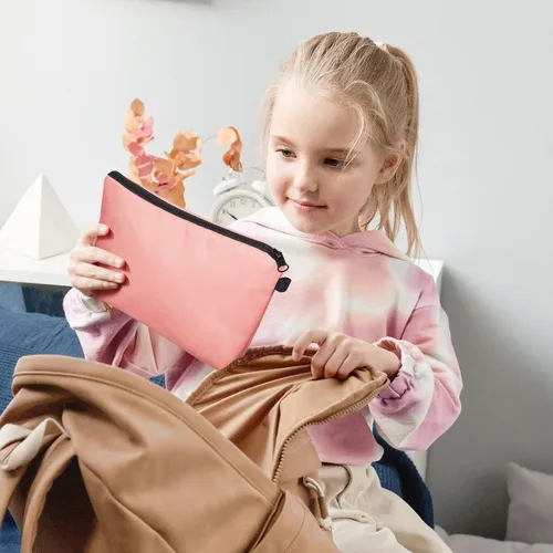 Miniatura 7 de MAGEFY 5 piezas Bolsa de maquillaje grande Estuche de maquillaje pequeño Bolso de maquillaje para bolso Bolso cosmético de viaje para mujer