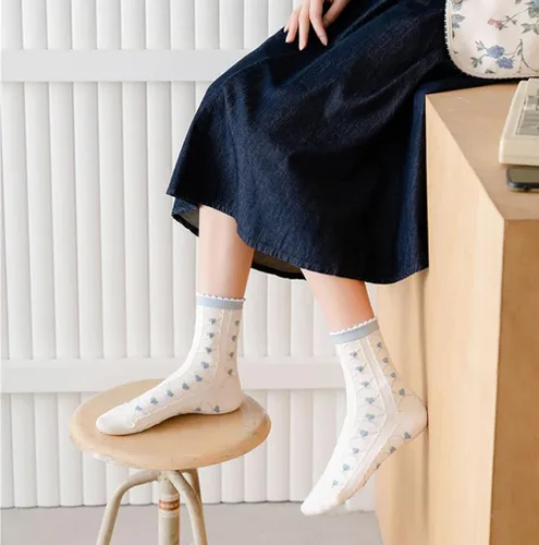 Miniatura 5 de AFADER Calcetines coloridos para mujer, diseño de flores, divertidos, casuales, talla 6-10