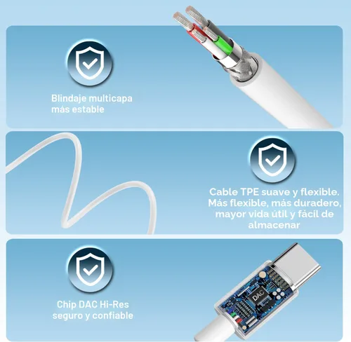 Miniatura 4 de Auriculares USB C para iPhone 17/16/15, auriculares tipo C con micrófono y control remoto, cancelación de ruido para iPhone 17 16 15 Pro Max Plus
