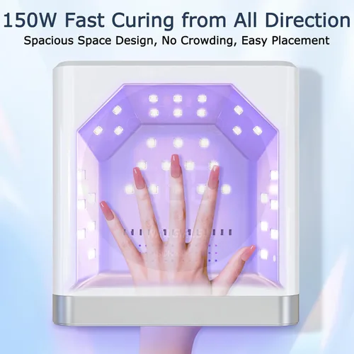 Miniatura 3 de NAILGIRLS Lámpara de uñas UV de 150 W, luz UV de secado rápido para uñas de gel, resultados de salón en casa, 36 LED, sin picos de calor, 4