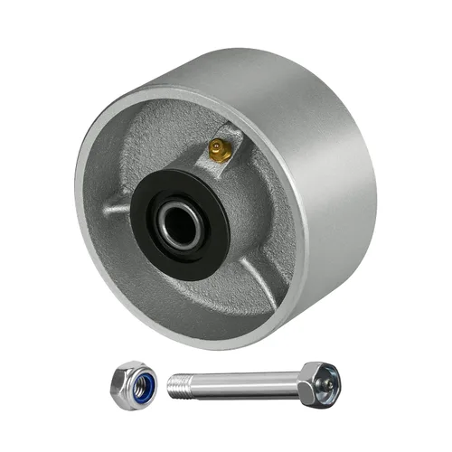Miniatura 10 de Ruedas industriales de 3" x 2", rueda de hierro fundido de acero – Rueda de servicio pesado – Capacidad de 800 libras cada una, rodamiento