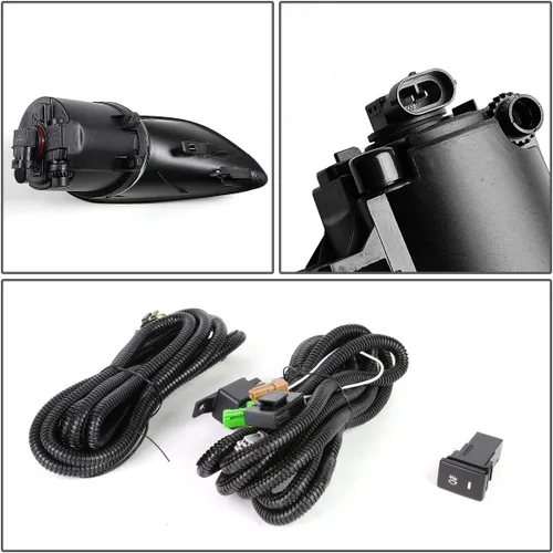 Miniatura 4 de DNA MOTORING FL-ZTL-200-AM - Luz antiniebla con interruptor para el lado del conductor y del pasajero, mejora la visibilidad