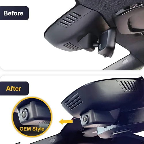 Miniatura 3 de Fitcamx La cámara de tablero delantera 2K y trasera 1080P se adapta para Volvo C40 Recharge EC40 2022-2025, estilo OEM, video HD dual, grabación