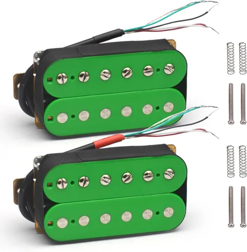Miniatura 13 de SAPHUE Pastillas Humbucker para guitarra eléctrica de doble bobina para guitarra puente y pastillas para el cuello (negro)