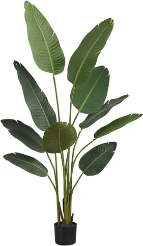 Monarch Specialties I 9570 - Planta artificial, 60 pulgadas de alto, árbol de ave del paraíso, interior, falsa, falsa, piso, vegetación, maceta,