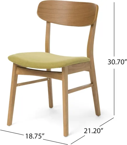 Miniatura 4 de Christopher Knight Home Lucious - Juego de comedor rectangular de patas curvas, juego de 5 piezas, roble natural / té verde
