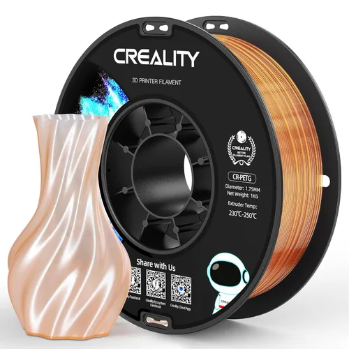 Miniatura 21 de Filamento PETG oficial para impresora 3D Creality de 0.069 in, 2.2 lbs, alta precisión, fuerte dureza, inodoro, mejor flujo, impresión 3D resistente