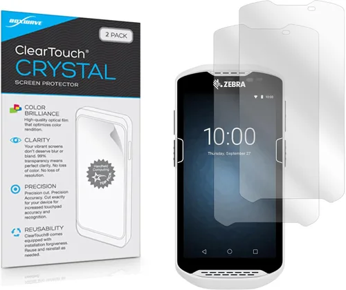 Miniatura 10 de BoxWave Protector de pantalla compatible con Zebra TC52, ClearTouch Crystal (paquete de 2), película HD, protege de arañazos ClearTouch Crystal