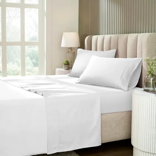 Miniatura 21 de Superior 1200 Thread Count Cotton Blend Sheet Set, Deep Pocket Sheets, 1 Elastic Deep Pocket Fitted Sheet, 1 Flat Sheet, 2 Pillowcases, Cotton Rich
