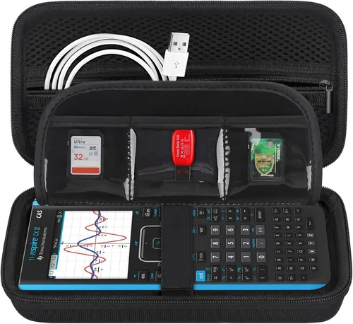 Miniatura 8 de BOVKE para Calculadora gráfica Texas Instruments TI-Nspire CX / CAS, con estuche duro de goma EVA para guardar y transportar, resistente a golpes